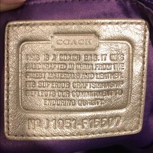 Gold coach bag!